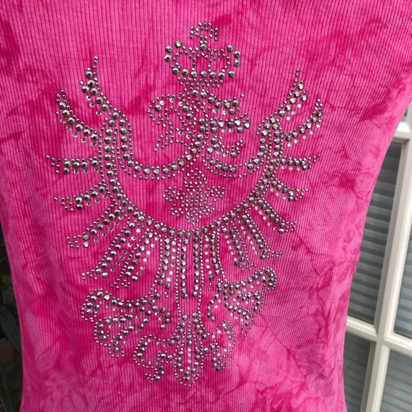 🌸 Sequined Jeweled Tie-Dye Top. - Picture 7 of 14